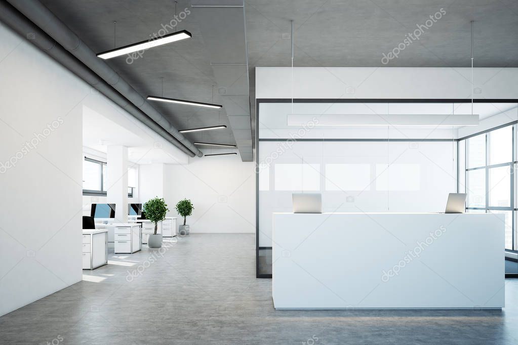 White reception near a conference room