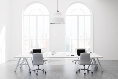 Açık alan office beyaz, görünümü yan