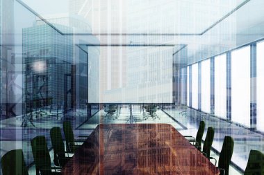 Çevre dostu toplantı odası, tonda poster