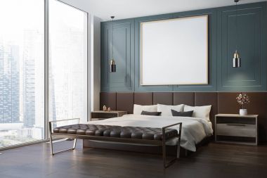 Mavi yatak köşesinde, poster