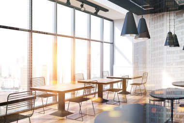 Çatı kafe iç tonda