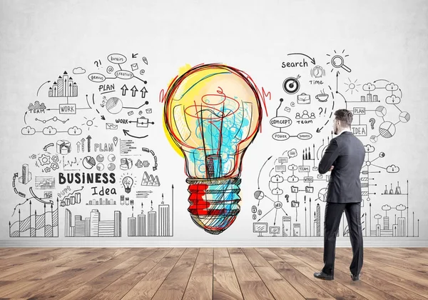 Empresario, idea de negocio y estrategia — Foto de Stock