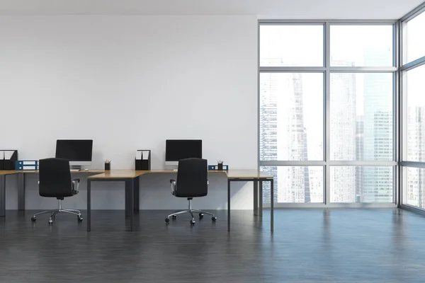 White open space office interior