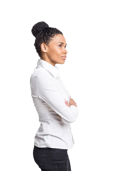 African American businesswoman, isolated — Stock Photo, Image