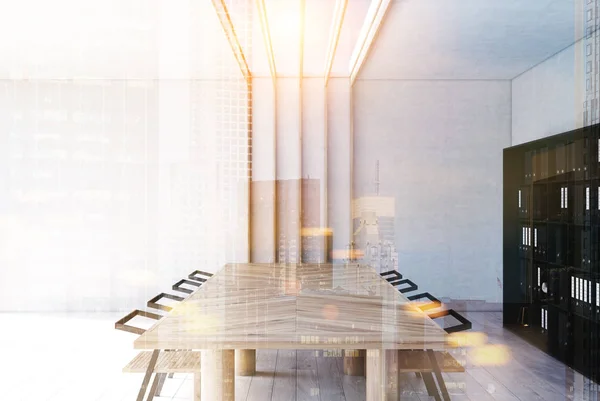 화이트 톤의 객실 내부 회의 현대 — 스톡 사진