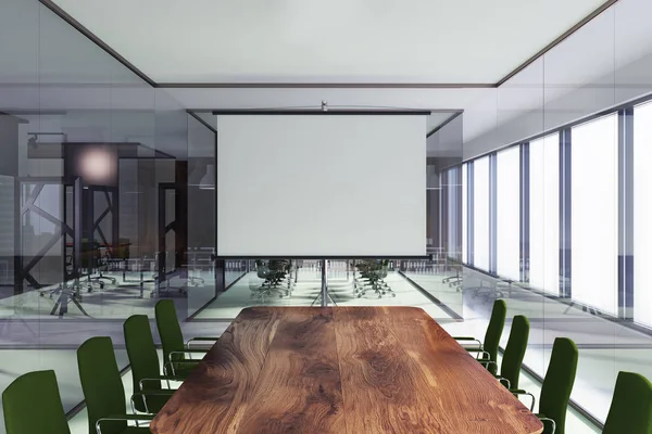 Environment friendly office meeting room, poster — Stock Photo, Image