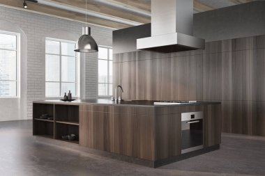 Ahşap mutfak tezgahı, köşe