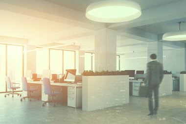 Açık alan ofis iç, beyaz