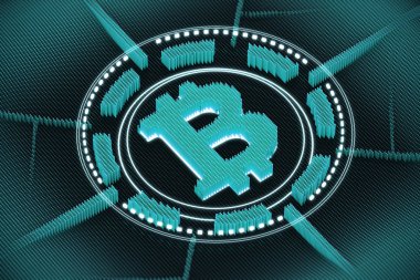 Mavi bitcoin amblemi