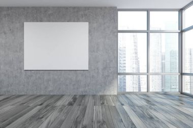 Boş beton oda iç, poster