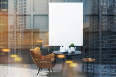 Yemek odası, poster, tablo çift siyah