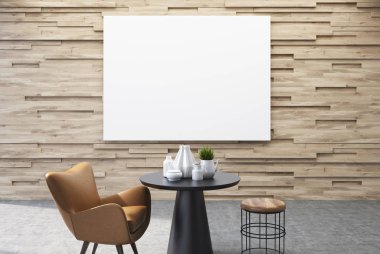 Hafif ahşap yemek odası, poster