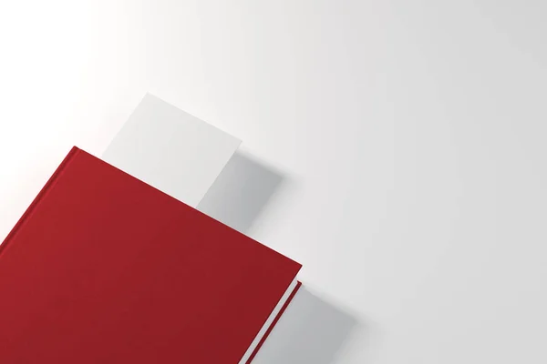 Червона книга з білою закладкою — стокове фото