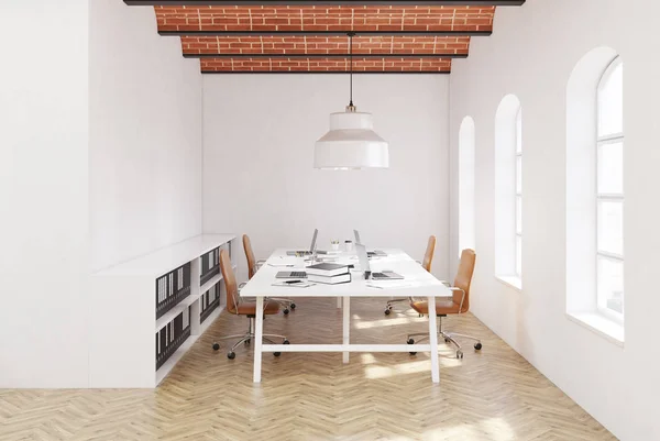 Brick ceiling open space office
