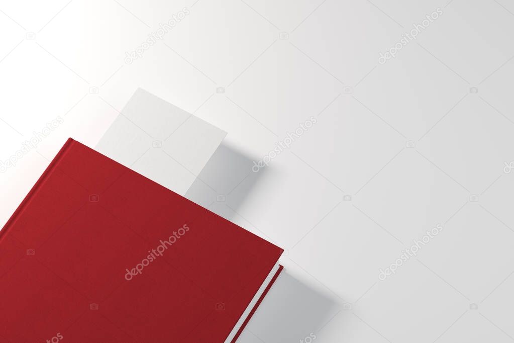 Red book with white bookmark
