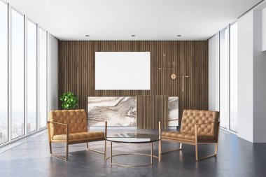 Ahşap ofis, Resepsiyon ve bekleme yeri