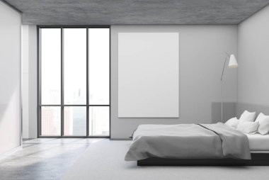 Gri yatak odası, poster yan