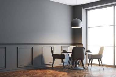 Kafe iç gri, sandalye yan gri