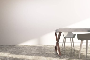 Minimalist yemek odası iç