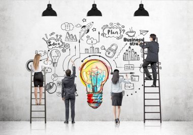 Merdivenler, iş planı fikri iş takım