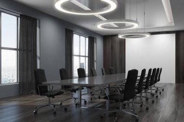 Siyah konferans oda iç köşe