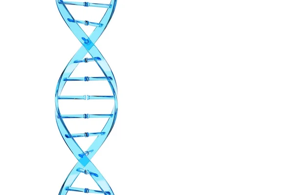 Синій вертикальний ланцюг ДНК — стокове фото
