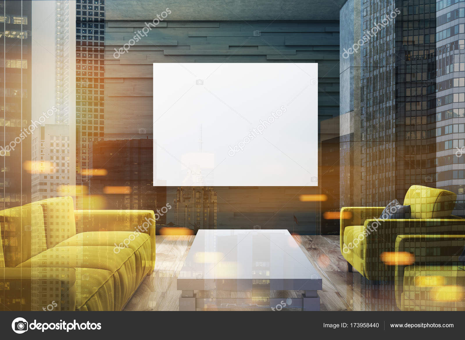 Gelb Schwarz Wohnzimmer Sofas, Plakat Doppel — Stockfoto ... Gelb Schwarz Wohnzimmer Sofas, Plakat Doppel — Stockfoto ...