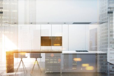 Tonda lüks beyaz mutfak