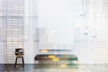 Beyaz Oda tonda bir posteri ile tezgah