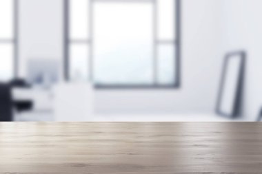 Açık alan ofis, poster bulanık beyaz