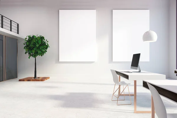 White office interior, posters — Stock Photo, Image