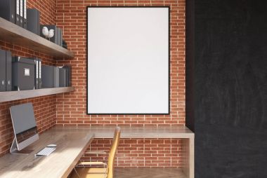 Tuğla ve siyah CEO'su office İçişleri, poster