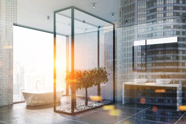 Beton banyo yan çift