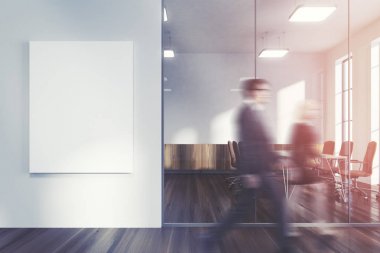 Beyaz ofis lobi, Toplantı Salonu, insanlar