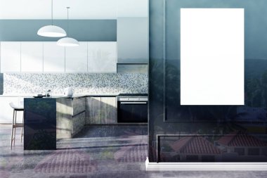 Siyah mozaik mutfak, poster Çift Kişilik