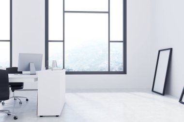 Beyaz açık alan ofis, poster