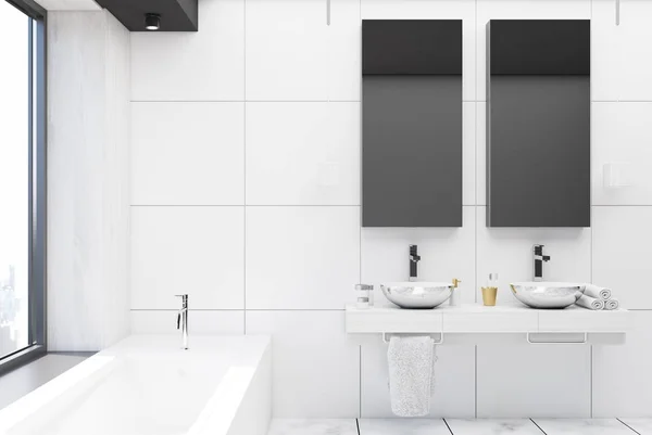 White bathroom interior — Stock Photo, Image