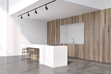 Ahşap mutfak köşesi