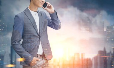 Telefon, sabah şehir tanınmayan adam