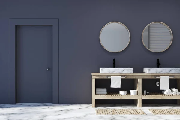 Badezimmer mit weißem und schwarzem Marmor — Stockfoto © denisismagilov