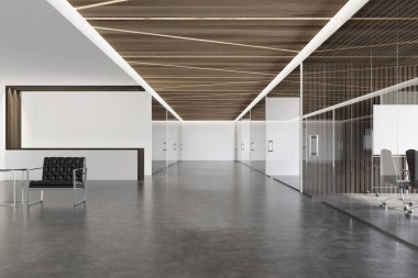 Ahşap tavan office lobi