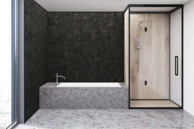 Koyu gri banyo iç
