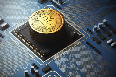 Mavi devre kartı işlemci, bitcoin yığını