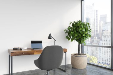 Beyaz ev içi ofis içi