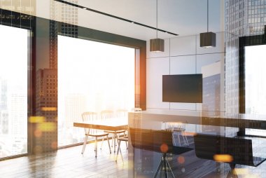 Beyaz çini ve siyah mutfak, Tv tonda