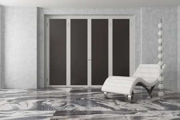 Luxe grijs woonkamer, leunstoel — Stockfoto