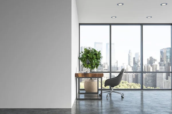 Intérieur de bureau à domicile blanc — Photo