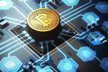 Mavi devre kartı, işlemci, bitcoin ağ