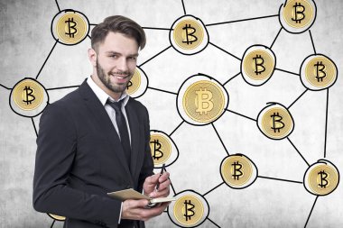 Sakallı işadamı, bitcoin ağ