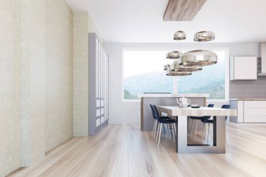 Beton yemek odası yan